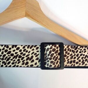 New Ann Taylor Animal Print Fur Hide Waist Belt